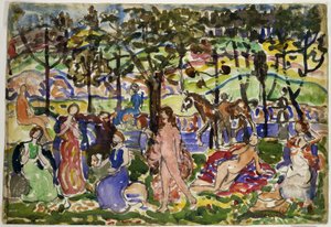 Parkscen av Maurice Prendergast