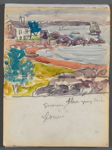 Skissbok - The Granite Shore Hotel, Rockport, sidan 138  139: "Evening Glow"