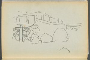 Skissbok - The Granite Shore Hotel, Rockport, sidan 178: Staket av Maurice Prendergast