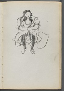 Skissbok, The Dells, nr 127, sidan 071: Sittande figur av Maurice Prendergast