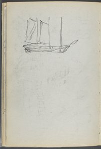 Skissbok, The Dells, nr 127, sidan 106: Segelbåt av Maurice Prendergast