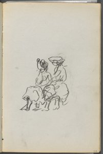 Skissbok, The Dells, nr 127, sidan 119: Två sittande figurer av Maurice Prendergast