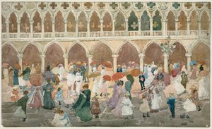 Solljus på Piazzettan av Maurice Prendergast
