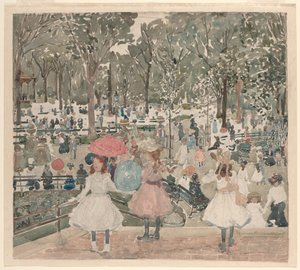The Mall, Central Park av Maurice Prendergast