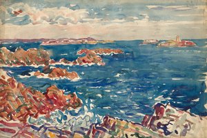 Den klippiga havskusten av Maurice Prendergast