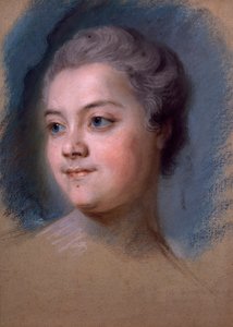 Porträtt av Mademoiselle de Chastagner de Lagrange, av Maurice-Quentin de la Tour (1704-1788) av Maurice-Quentin de La Tour