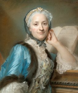 Porträtt av Madame Anne-Jeanne Cassanéa de Mondonville, född Boucon (1708-1780) av Maurice Quentin de Latour