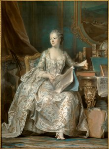 Porträtt av Jeanne Antoinette Poisson, markis av Pompadour (känd som Madame de Pompadour