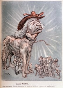 Tecknad film om Louise Michel som en hundras Newfoundland (Newfoundland), ingen ersättning, tillbringade sin existens för att rädda de olyckliga. av Maurice Radiguet