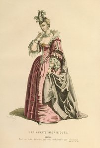 Kostym för rollen som Eriphile, ca 1868 (gravyr) av Maurice Sand