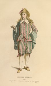 Kostym för rollen som Lubin, ca 1868 (gravyr) av Maurice Sand