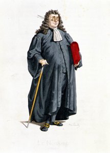 Le Notaire i ""Masques et bouffons"" (italiensk komedi), text och teckningar av Maurice Sand, etsningar av A. Manceau, förord ​​av Georges Sand, Paris, Michel Lévy Frères av Maurice Sand