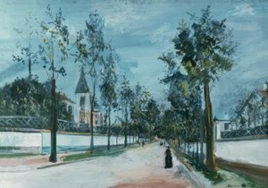 Förortsgatan av Maurice Utrillo