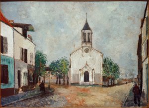 Kyrka i Villanteuse av Maurice Utrillo