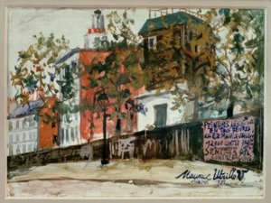 Straße auf Montmartre von Maurice Utrillo