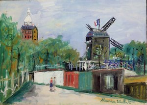 The Moulin de la Galette, Montmartre, ca 1951 (olja på duk)