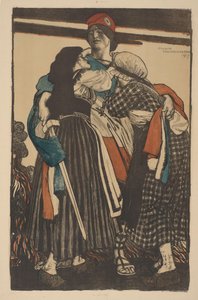 Kvinna med svärd omfamnar två barn Restaurering av Alsace-Lorraine till Frankrike (originaltitel) Great War: Britain