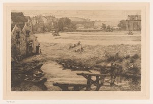 Gamla hus och vatten på Surinamplein i Amsterdam Surinamplein (originaltitel)