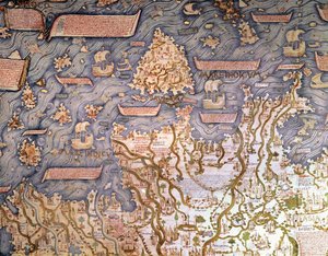 Utsikt över Borneos skärgård 1459 Marciana Library, Venedig av Mauro Fra