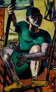 Akrobat på trapetsen av Max Beckmann