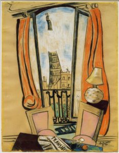 Utsikt från fönstret (Eiffeltornet) av Max Beckmann