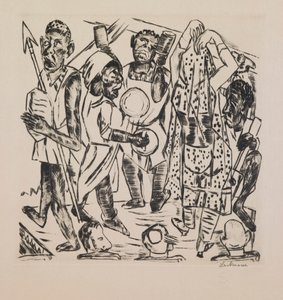 Black Dance, tallrik 9 från portföljen "Annual Fair" av Max Beckmann
