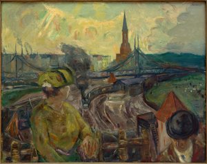 Utsikt över Gesundbrunnens järnvägsstation av Max Beckmann