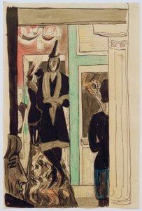 Café (telefon) av Max Beckmann