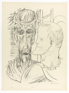 Kristus och Pilatus, tallrik 15 från Dag och dröm av Max Beckmann