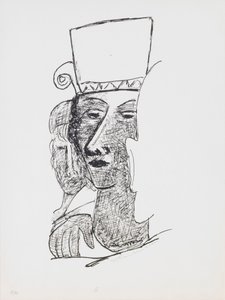 Dansande par, tallrik 7 från portfolion "Dag och dröm" av Max Beckmann