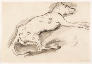 Hund med svarta fläckar av Max Beckmann