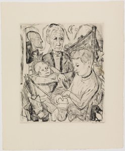 Familjescen (familjen Beckmann) av Max Beckmann