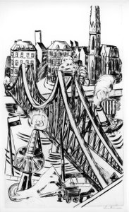 Stora bron (The Eiserne Steg i Frankfurt am Main) av Max Beckmann