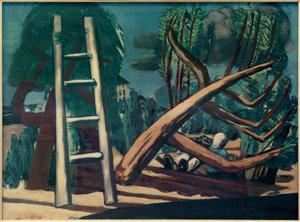 Stort åskväder landskap av Max Beckmann