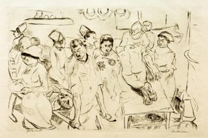 Stor operation av Max Beckmann