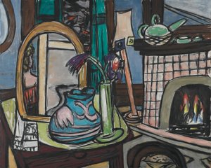 Stort stilleben med duvor av Max Beckmann