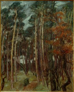 Hermsdorfer Wald på en grå dag av Max Beckmann