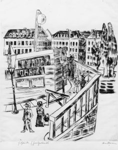 Träbro av Max Beckmann