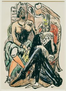 kung och demagog av Max Beckmann