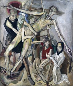 Nedstigningen från korset. Målning av Max Beckmann (1884-1950), olja på duk av Max Beckmann