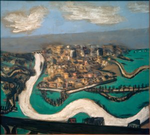 Landskap nära Saint-Germain av Max Beckmann