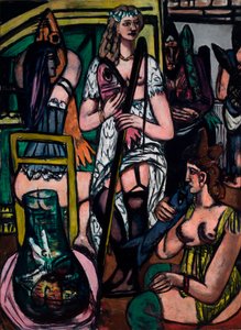 Stor bild av kvinnor. Fiskarkvinnor av Max Beckmann
