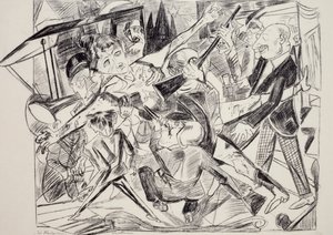 Martyrskap, av Max Beckmann (1884-1950), gravyr. Tyskland, 1900-talet. av Max Beckmann