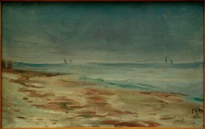 Havsstrand, brun och grå av Max Beckmann