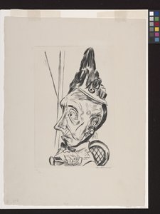 Gammal kvinna med motorhuven av Max Beckmann