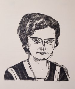 Porträtt av fru HM (Naila) av Max Beckmann