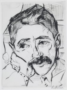Porträtt av Walter Carl av Max Beckmann