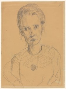 Porträtt av en kvinna av Max Beckmann