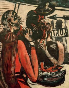 Prunier (Im Restaurant Prunier, Paris) av Max Beckmann