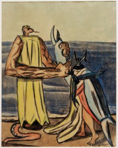 Snake King och Stag Beetle Bride av Max Beckmann